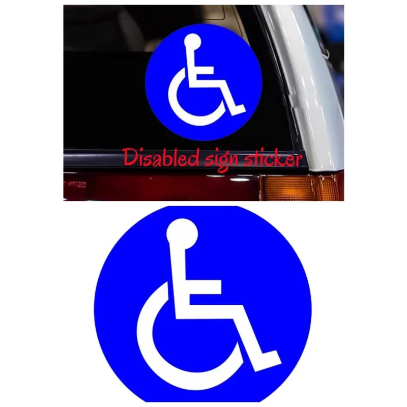 

Round PVC Car Stickers | 13CM Diameter|Disability/Wheelchair Warning Logo | Stylish Design | For Fuel Tank Cap, Window, Car Body