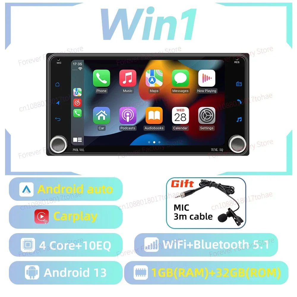 Voor Toyota MR2 MR 2 2000-2007 Draadloze Carplay Autoradio 2Din Android Radio 7 "Scherm Stereo Auto Multimedia Head unit Navigatie