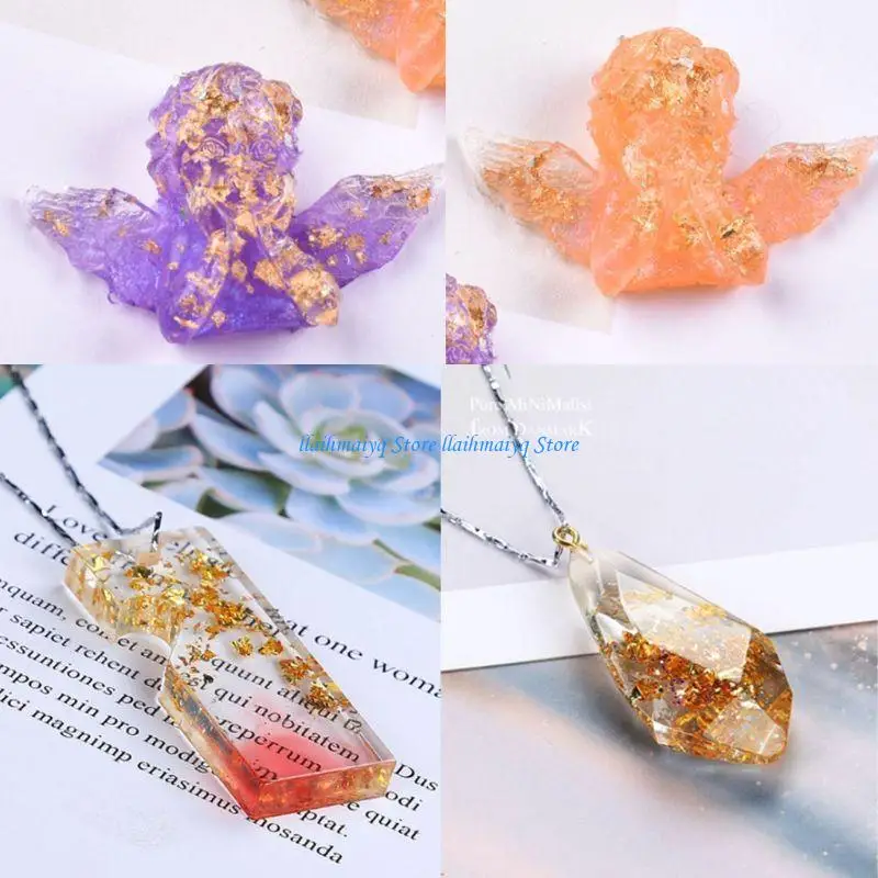 

573B Metallic Foil Gilding Foil Paper Flakes for Nails Painting Crafts Resin Jewelry Making Color Flakes for Resin
