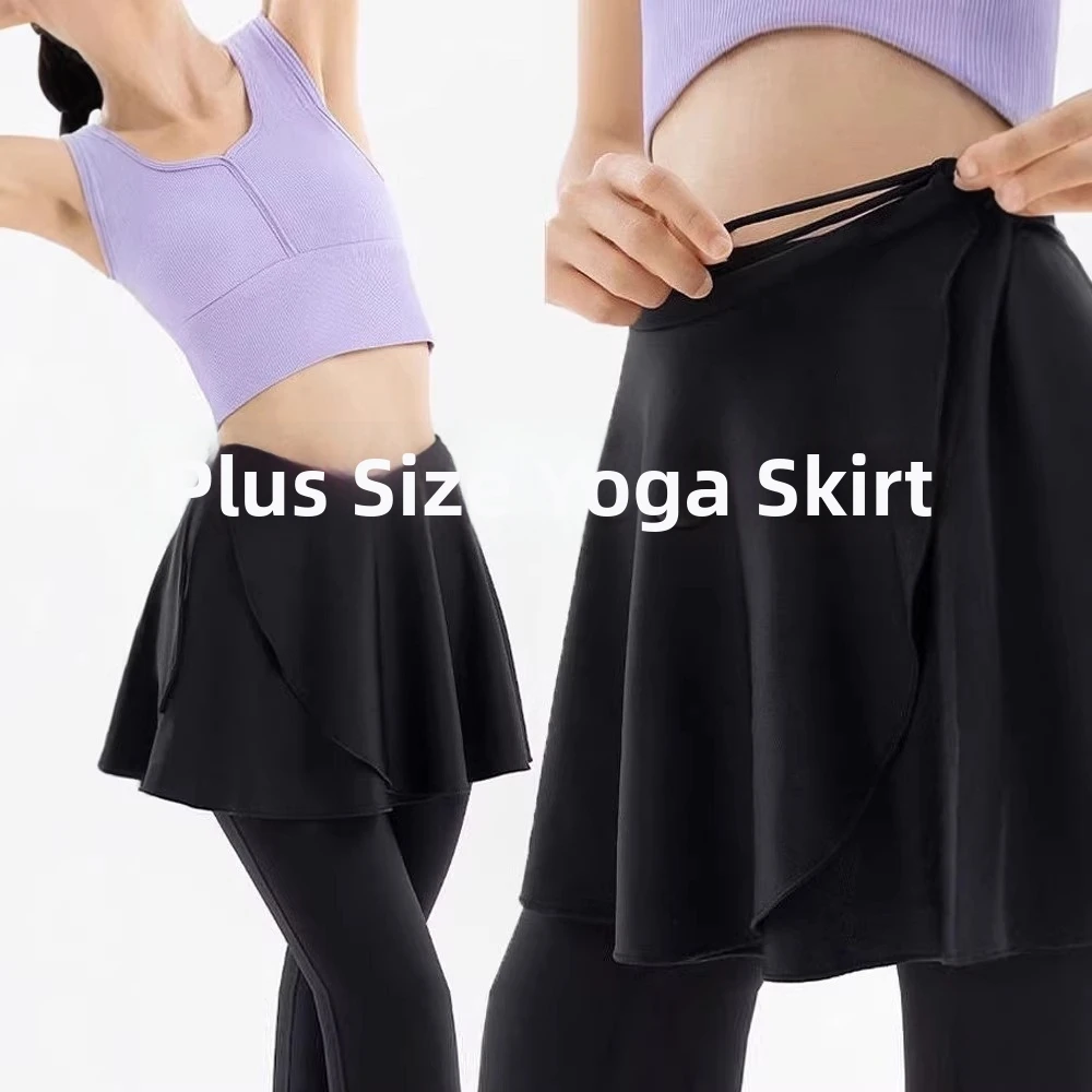 Ice Silk Yoga Short Skirt Quick Dry Adjustable Gym Workout Curtain One-piece Anti-Exposure Wrap Fitness Skirt Prevent Awkward