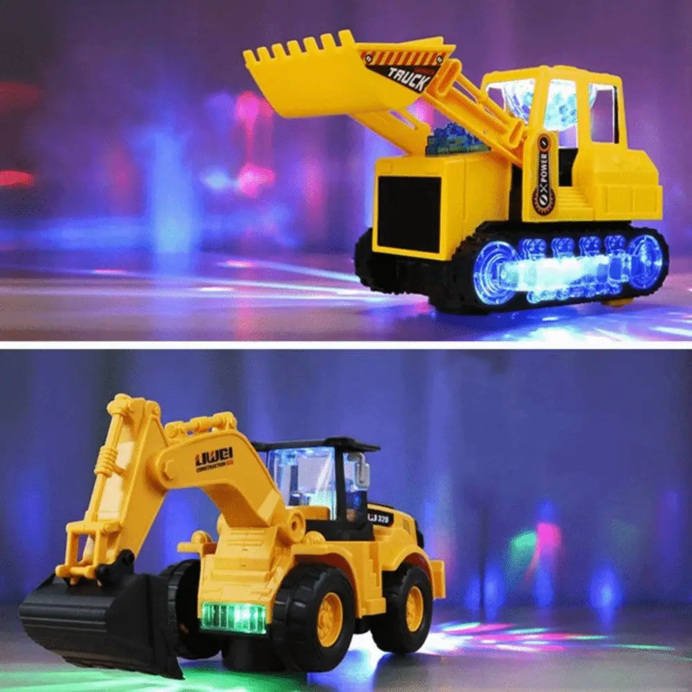 

Colorful Music Electric Excavator Toy Universal Wheels Lighting Effects Electric Bulldozer Toy Children Gits Bulldozer Toy