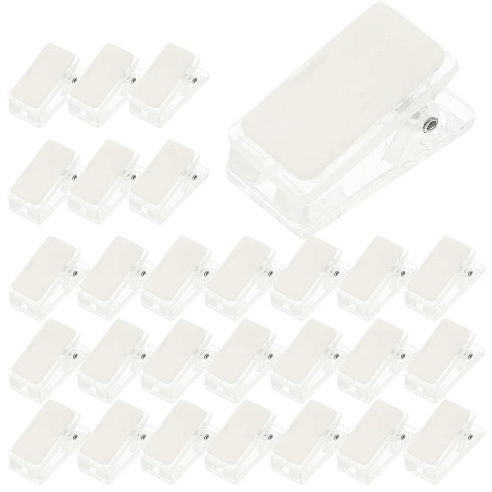 

35pcs Transparent Self-Adhesive Wall Sticky Photo For Id Badges Business Cards Office Home Use Plastic Badge