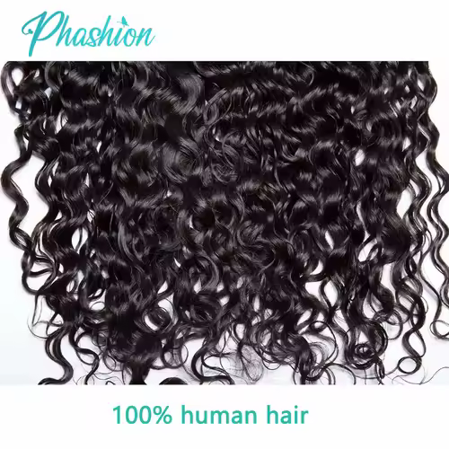Phashion Water Wave 13x4 Lace Frontal Transparent Swiss 4×4 Closure Pre Plucked Ear to Ear Brazilian Human Hair For Black Women - Image 4