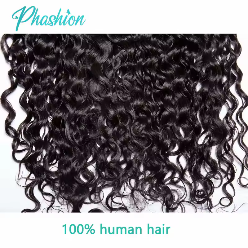 Phashion Water Wave 13x4 Lace Frontal Transparent Swiss 4×4 Closure Pre Plucked Ear to Ear Brazilian Human Hair For Black Women - Image 4