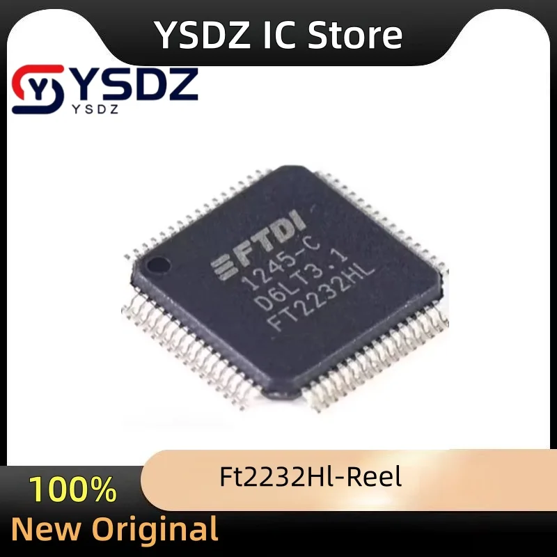 Novo Original Ft2232Hl-Reel com Serigrafia Ft2232Hl, Embalado em Lqfp-64, CI de Interface USB Dupla de Alta Velocidade