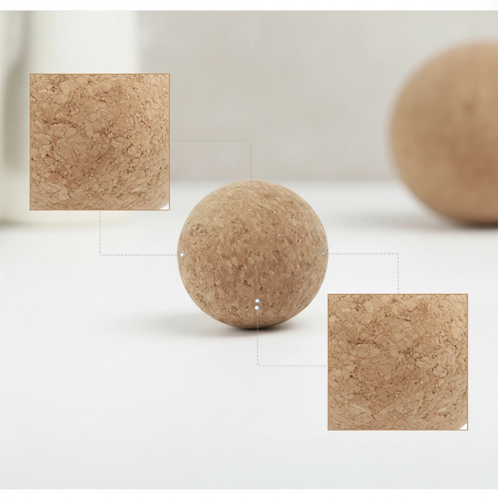 Cork Massage Ball Compact Foot Massage Ball Lightweight Eco-Conscious for Runners, Mobility Work, Home Gym