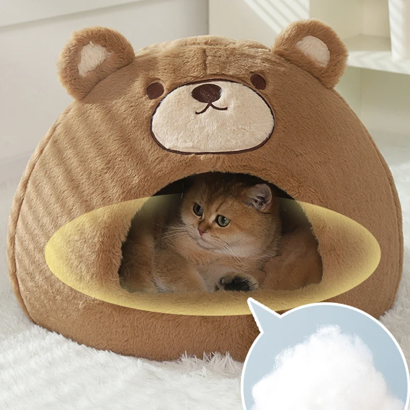 HOOPET Cat Nest Winter Warm Closed Sleeping Dog Nest Four Seasons Universal Pet Sofa Cat Bed Winter Cat House