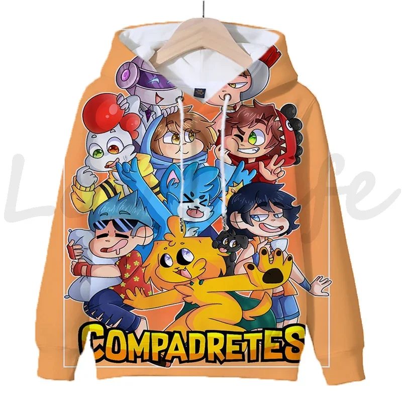 Compadretes Mikecrack Hoodies Boys Girls Cartoon Sweatshirts Pullover Teenage Harajuku Streetwear Tops kids 3D Clothes Sudadera