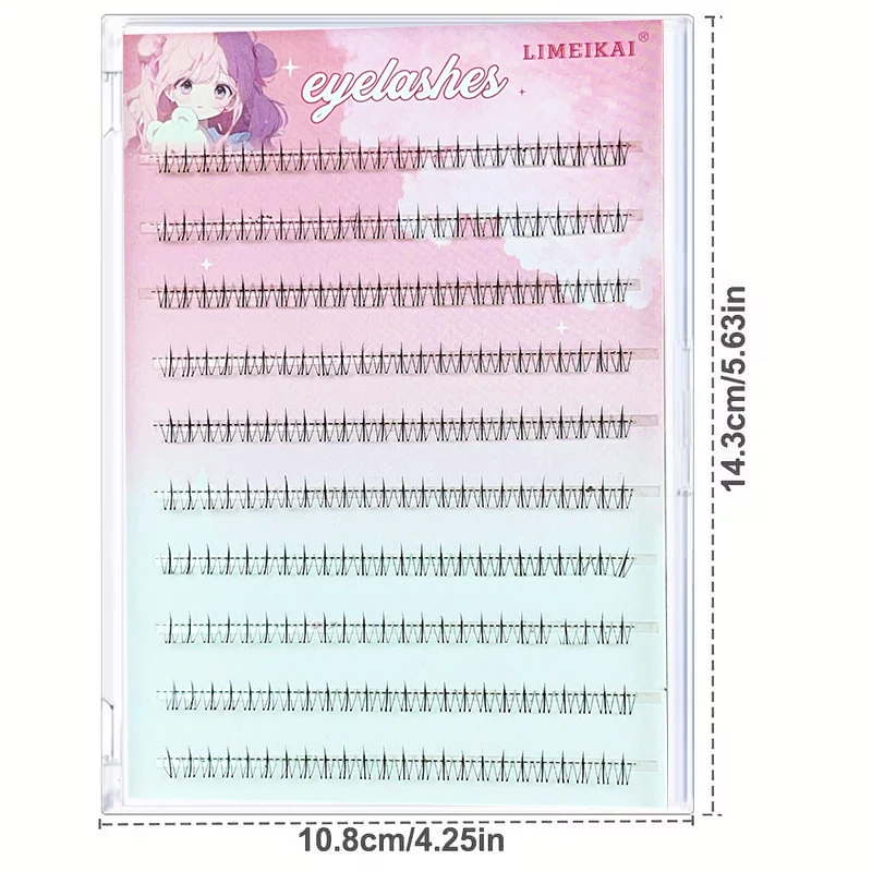 120 Stück selbstklebende kleine Flammen-Wimpern für den unteren Wimpernkranz & 80 Stück kleberfreie Feen-Wimpern für den unteren Wimpernkranz, jeweils 5 mm Länge, für Augen-Make-up – Detail 2