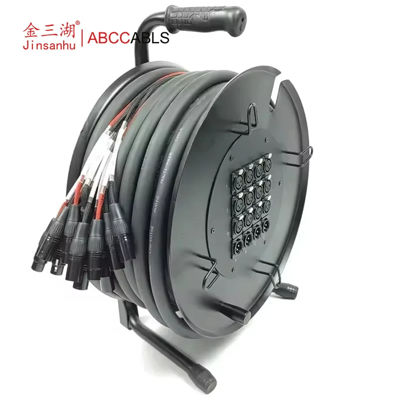 Professional PVC Jacketed Male-Female 3-Pin XLR Cable 4-16Channel Multi-Media Balanced Audio Extension Cord Foil Shielding