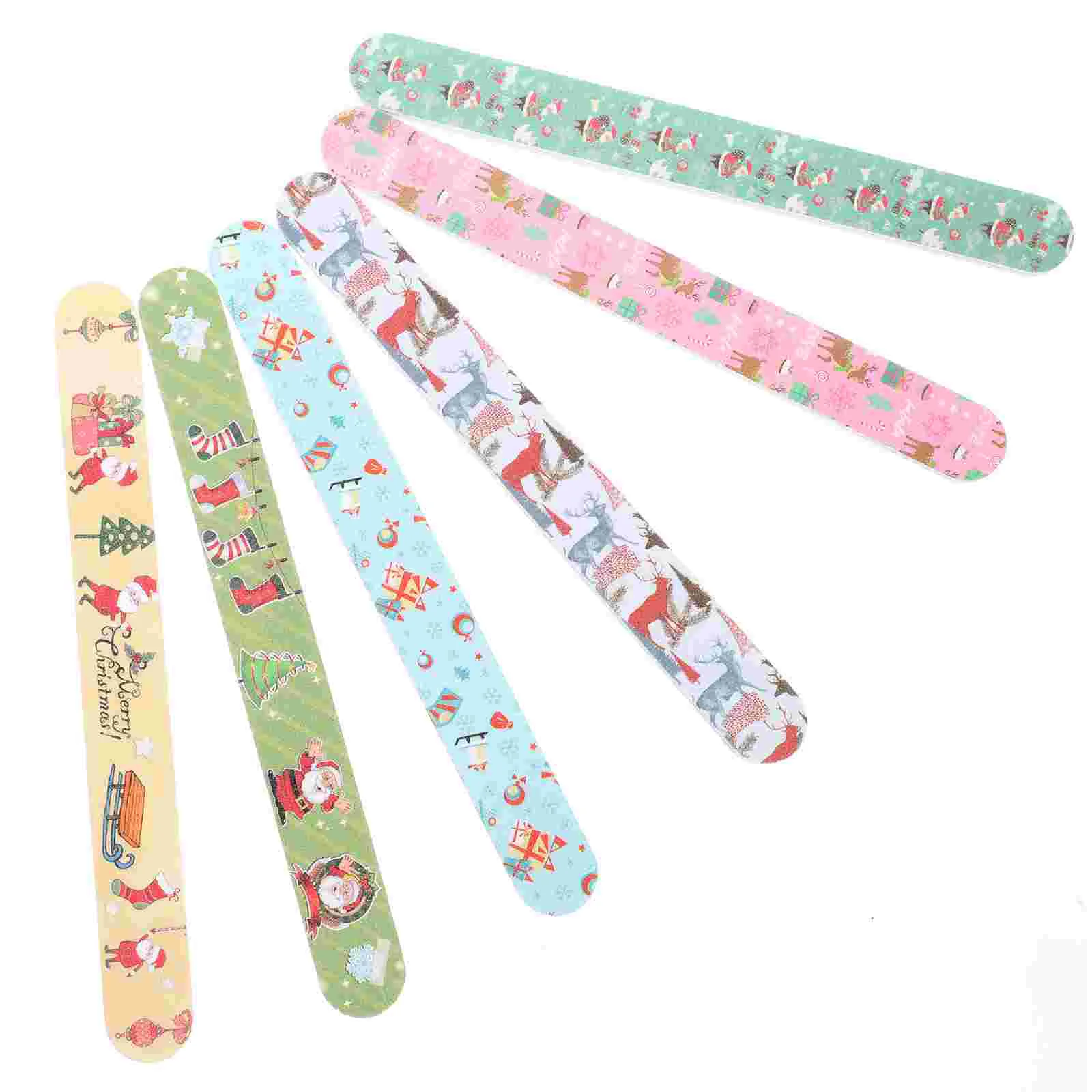 12 Pcs Christmas Suits for Men Nail File Xmas Files Grit DIY Set Manicure Pedicure Baby