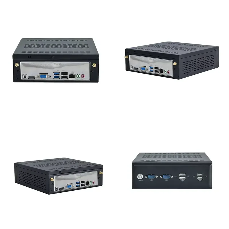 2026  Black HD6001 Barebone Mini PC H310 Chipset LGA1151 6-9th Gen Independent CPUs 2*NB-DDR4 RAM