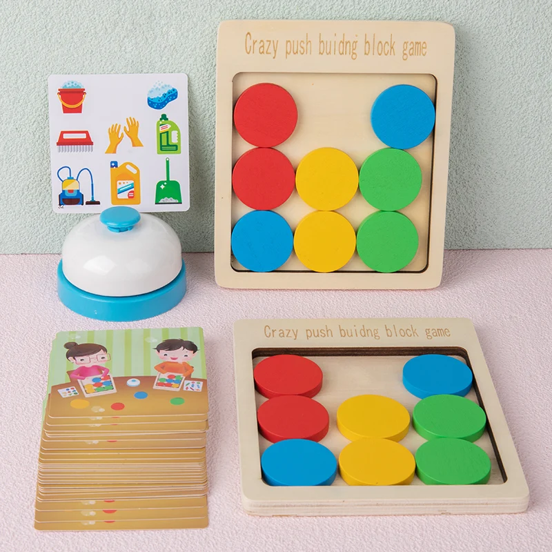 Kid Montessori Thinking puzzle giocattolo in legno genitore-figlio educazione interattiva forma geometrica abbinata al colore giocattolo sensoriale