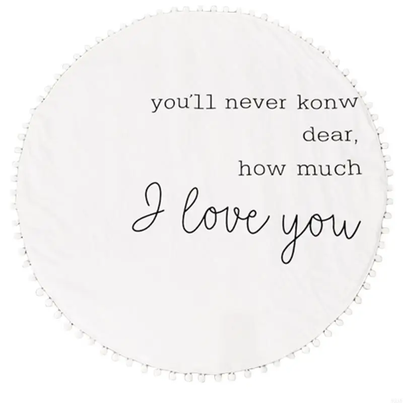 95AE طفل للعب حصيرة الزحف السجاد غرفة الاطفال بساط الأرضية لوحة ألعاب مستديرة حصيرة غرفة نوم الطفل الحضانة الديكور التصوير Pr #5