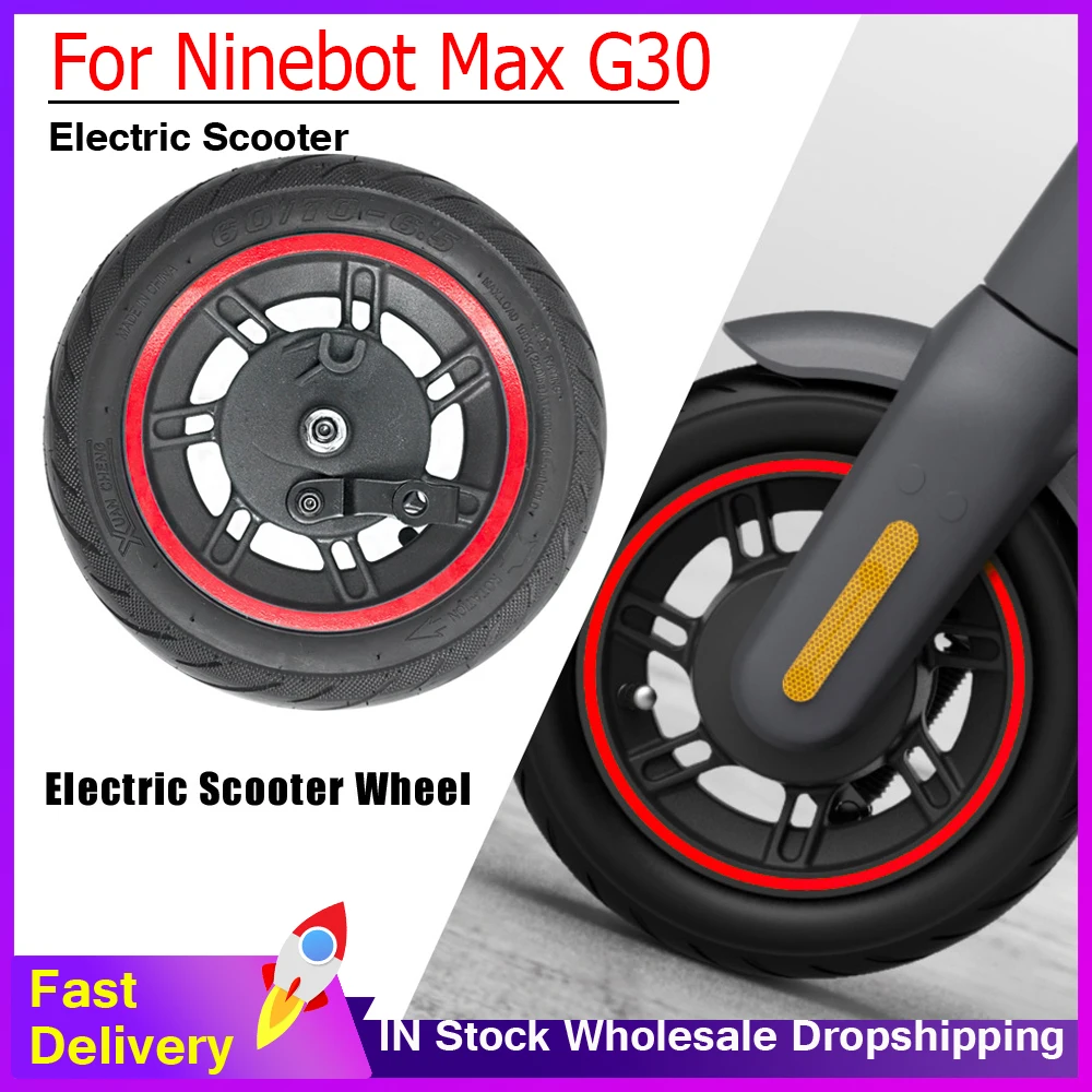 

Front Wheel For Ninebot Max G30 Kickscooter 10inch Front Wheel Hub with Vacuum Tire Assembly Spare Wheel Tire Parts Accessories