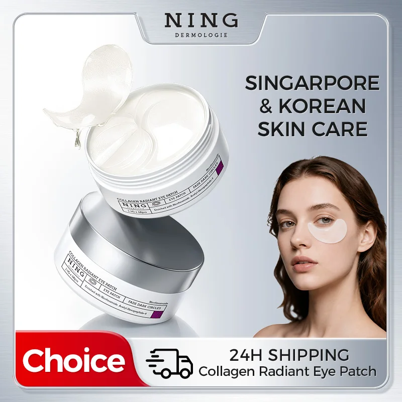 Eye Patches for Dark Circles – Firming, Brightening & Eye Bag Care with Collagen, Acetyl Hexapeptide-8 & Niacinamide, 60pcs