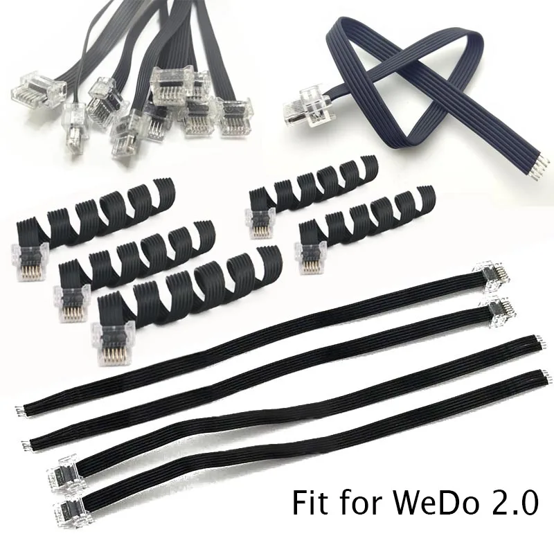 20-100Pcs Power Functions Parts 25cm Crystal Connector Cable Building Blocks Compatible with 45300 WeDo 2.0 Core Set