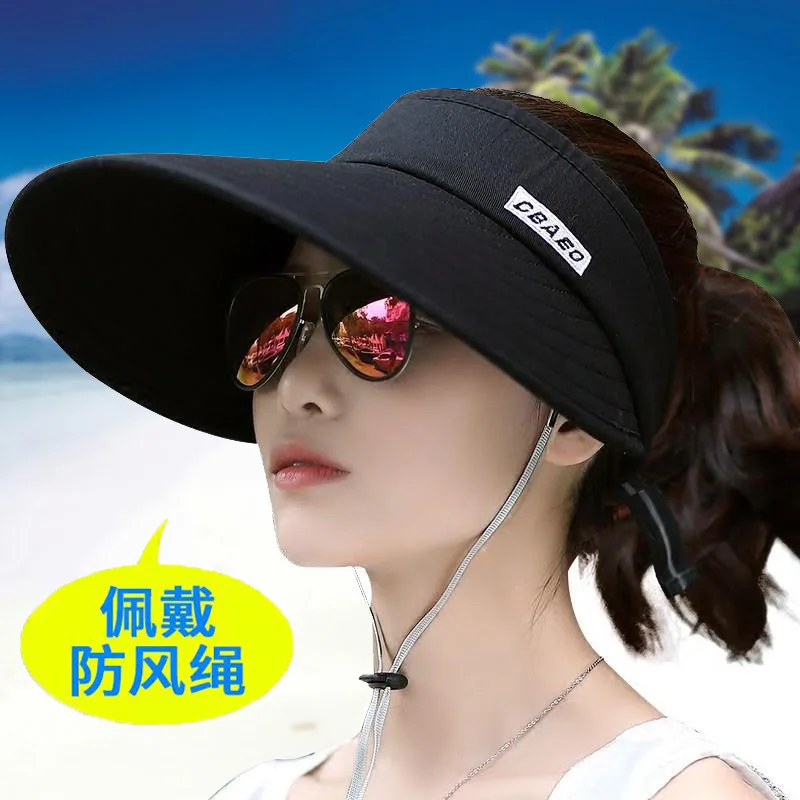 NEW Fishing Hat Sun UV Protection UPF 50+ Cotton Sun Hat  Summer  Women Large Wide Brim Bob Hiking Outdoor Hats with Chain Strap