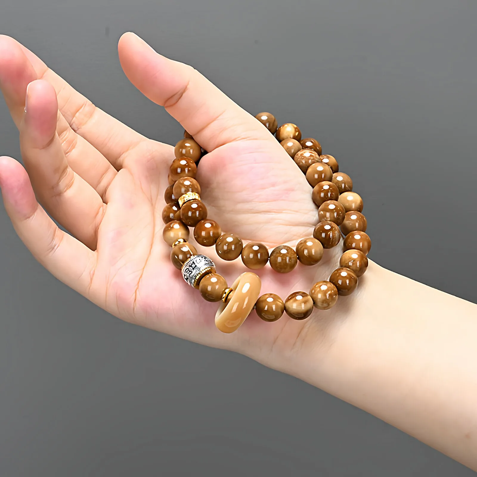 Tibetan Style 2026 Cook Bracelet Round Smooth Beads Double Loop Bodhi Prayer Beads Necklace Bracelet for Couples Gifts