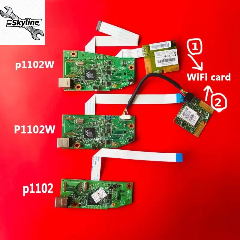 Placa Formateadora CE670-60001 CE668-60001 RM1-7600 CF427-60001 para HP p1102 p1102w 1102w 1102, Placa Base Lógica con Tarjeta WiFi