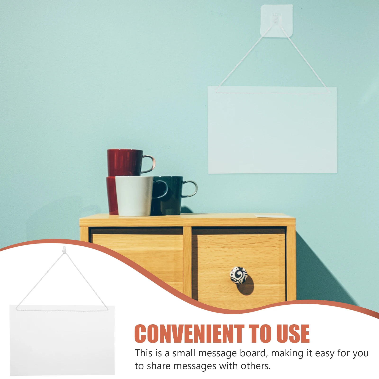 

1 комплект универсальной акриловой доски для заметок, подвесная доска для заметок, прозрачная доска для письма для организации дома и офиса