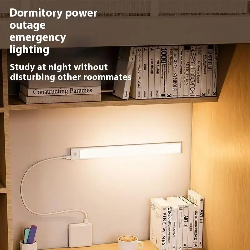 Rechargeable Motion Sensor LED Bar Light Induction Night Light Portable Lamp For Kitchen Cabinet Bedside Bathroom Mirror Light