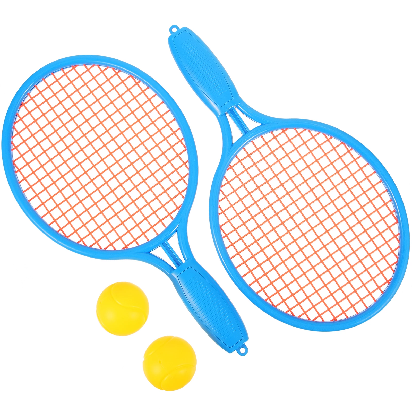 

1 Set Kids Tennis Racket Set Portable Plastic For Children Outdoor Sports Anti-Slip Handle Lightweight Bright Color With Balls