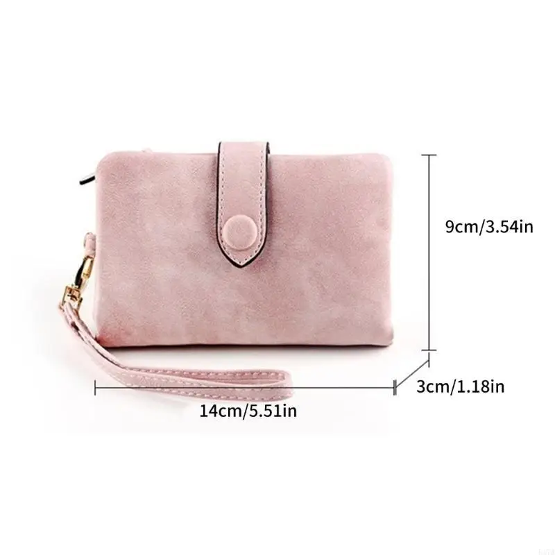 Leather Wallet Women Short Handbag Anti-theft Coin Purse Card Holder Mini Bag 547A