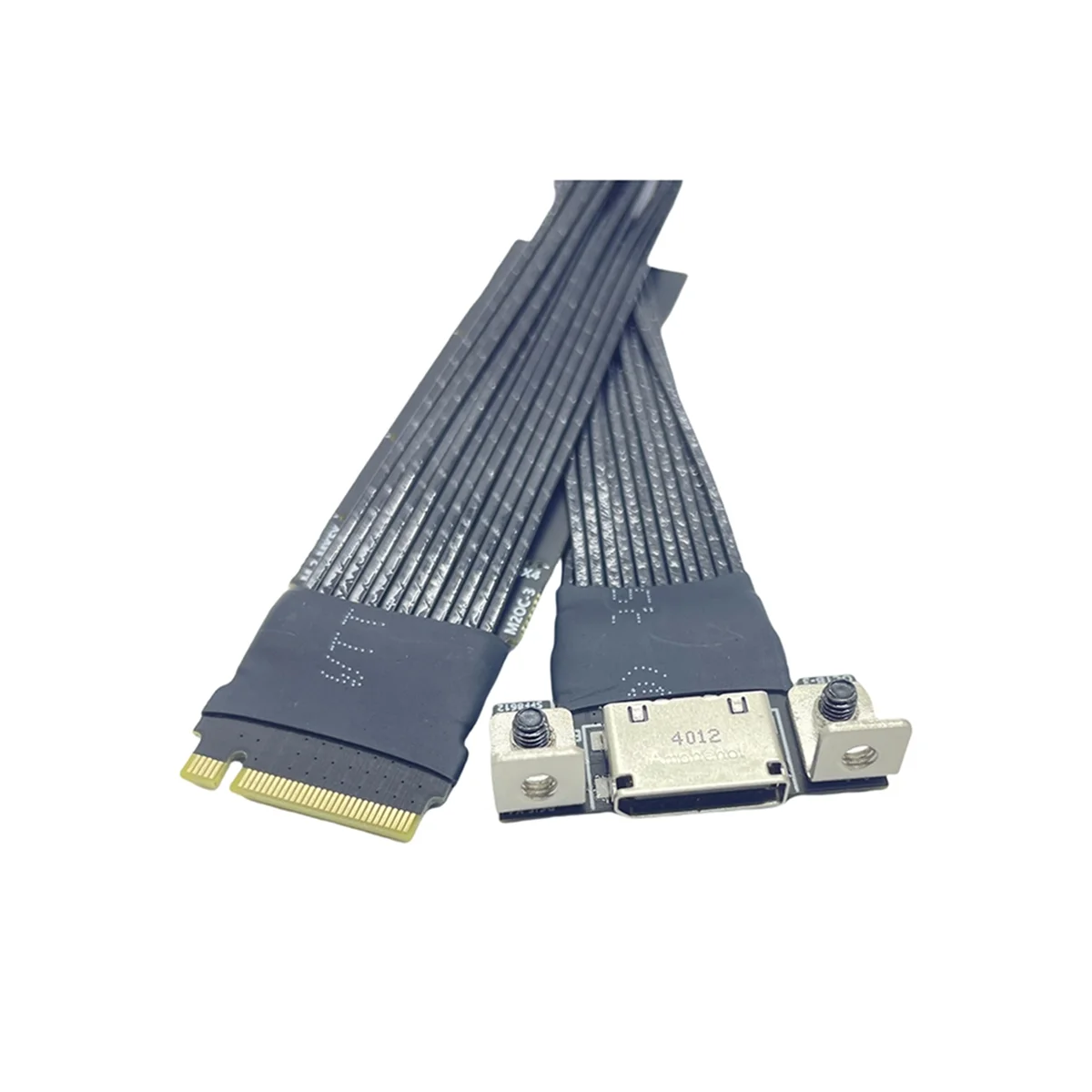 

AM38M For M.2 to Oculink 4i Extension Cable Desktop M2 Mkey NVME to SFF8611 Adapter Cord PCIe 4.0 X4 Gen4 Silver Plated 15cm