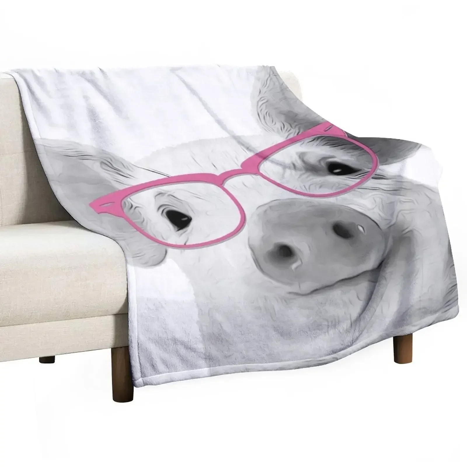 Pig Portrait Poster, animal, nature, wildlife, bacon, farm Throw Blanket Custom Soft Plaid Luxury Thicken Blankets