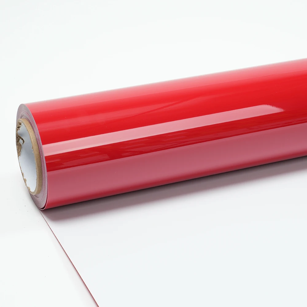 도매가 에어 버블 프리 탈착식 접착제 PVC 글로스 루즈 레드 자동차 랩핑 필름 메르세데스 풀 롤