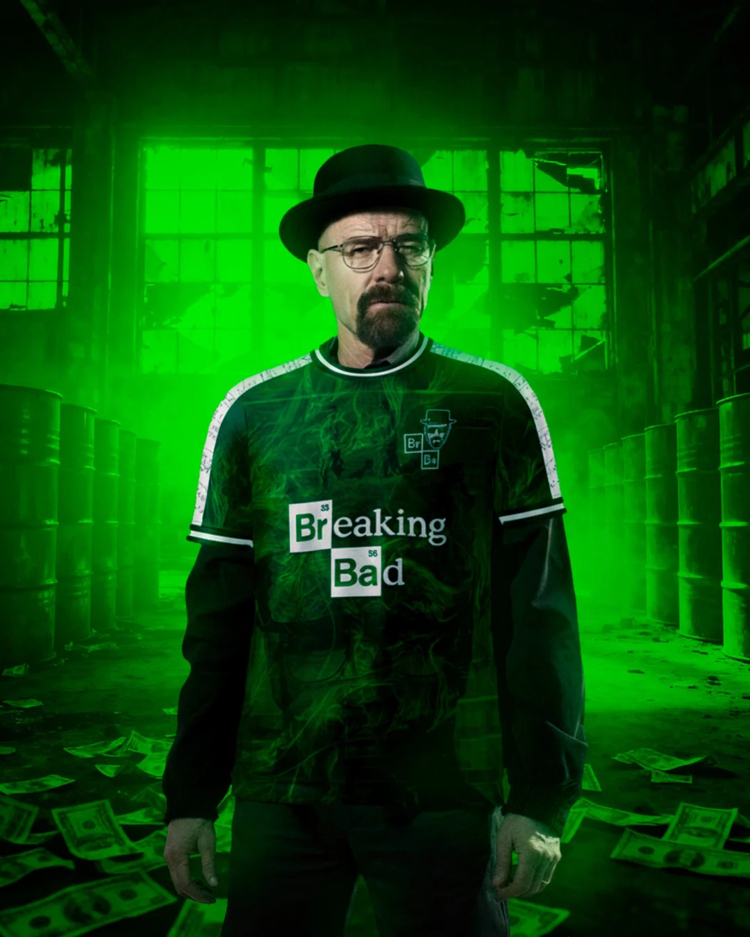 

Classic Movie Jersey Heisenberg #10 Green Jersey Short Sleeve Fan Uniform Unisex Y2k Men Women Summer Quick Dry Sport T-Shirt
