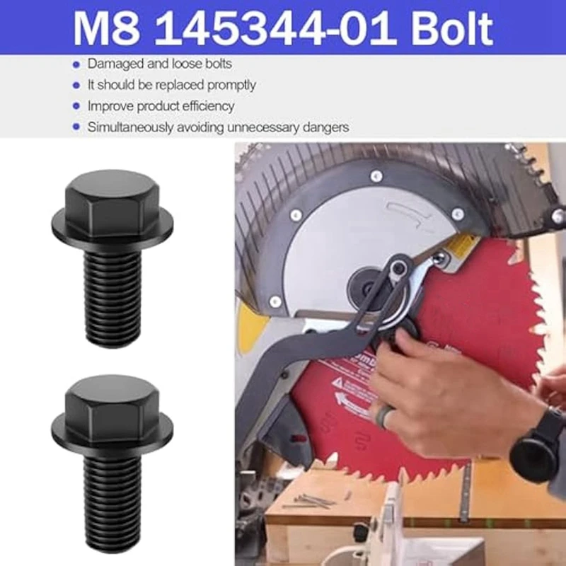 2Pcs 145344-01 Miter Saw Blade Bolt Replacement Clamp Bolt DW703 DW704 DW718 DW705 DW780 DW715 DW716