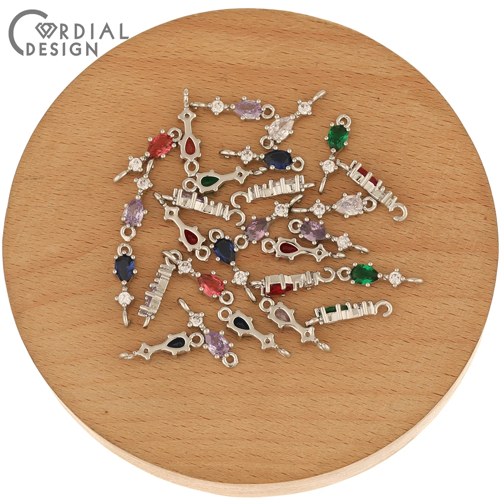 Hartelijke Ontwerp 100Pcs 5*18Mm Cz Connectors/Oorbellen Accessoires/Hand Gemaakt/Drop Shape/bedels/Diy/Sieraden & Components