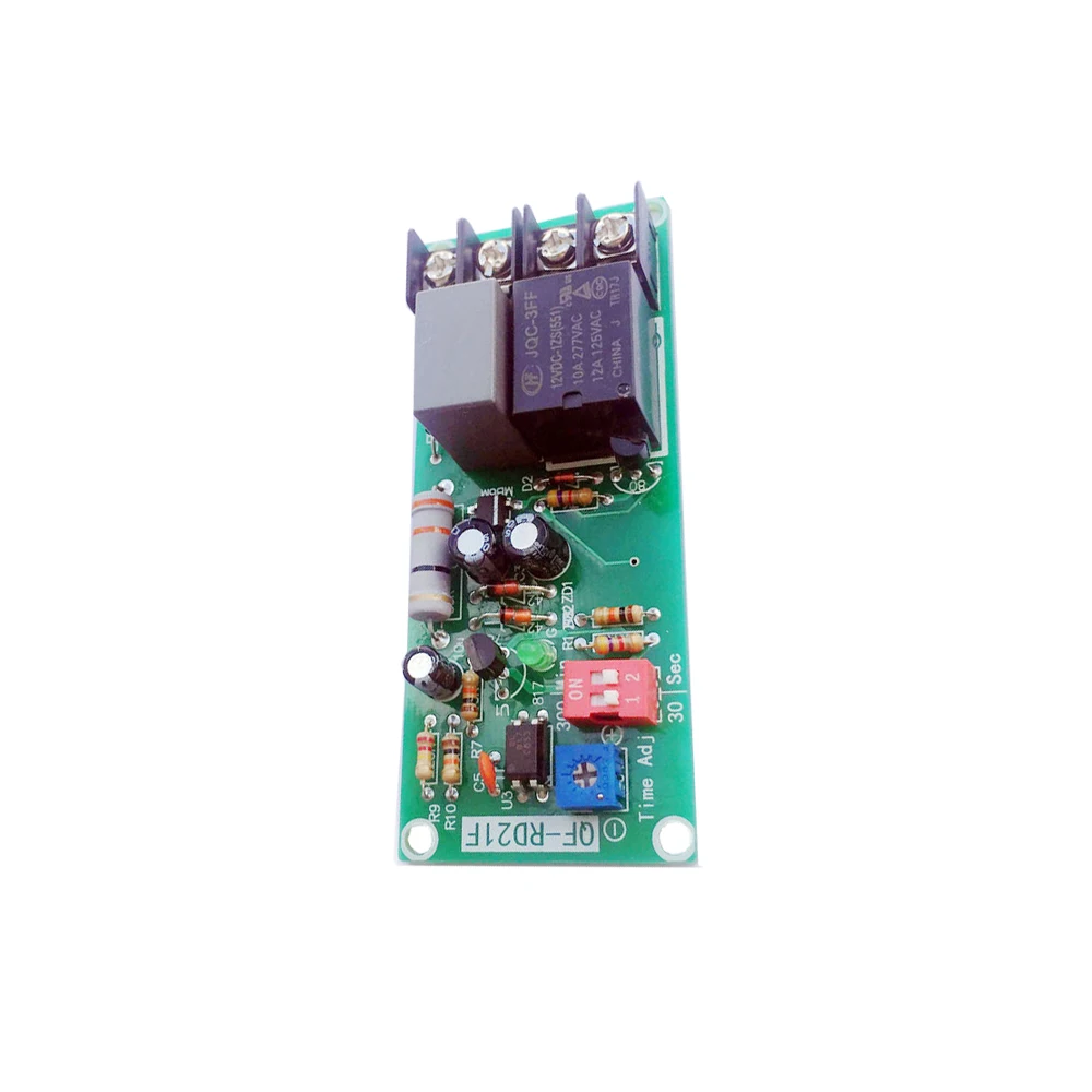 AC 100V-220V Adjustable Timer Control Relay Module Turn Off Delay Timer Relay - 0.5S-300Min Adjustable for Exhaust Fan