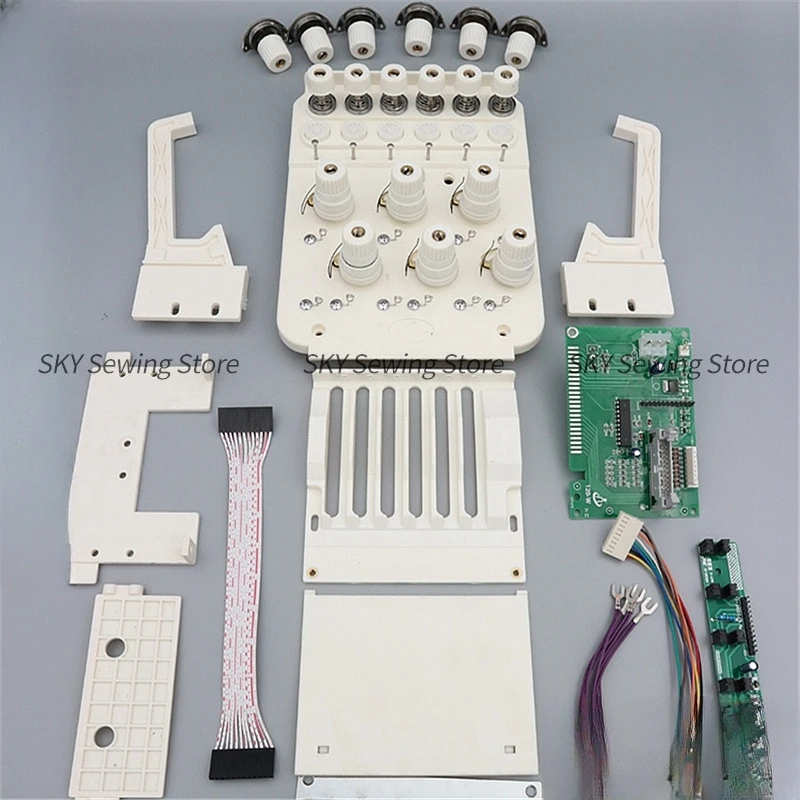 New Six-Pin Bottom Line Detection Clamp Assembly Six-Pin Head Box Yarn Trapper Computer Embroidery Machine Accessories