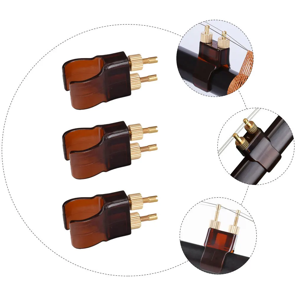 

3Pcs Erhu Fine Tuners High Quality Durable String Adjusters Quick Precise Tuning Fine Turner for Flat Bar Huqin Stable Timbre