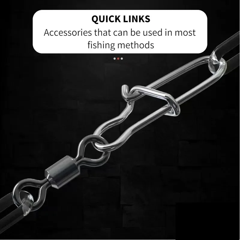 50 قطعة الفولاذ المقاوم للصدأ بايك معدات صيد الأسماك اكسسوارات موصل دبوس تحمل وصلة دوّارة لصيد الأسماك المفاجئة بالجملة #4