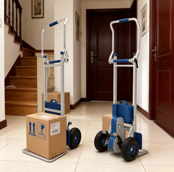 CR170E Heavy Duty Electric Stair Climber Trolley, Foldable Aluminum Frame, for Carrying & Delivery, Easy Upstairs Mobility Aid