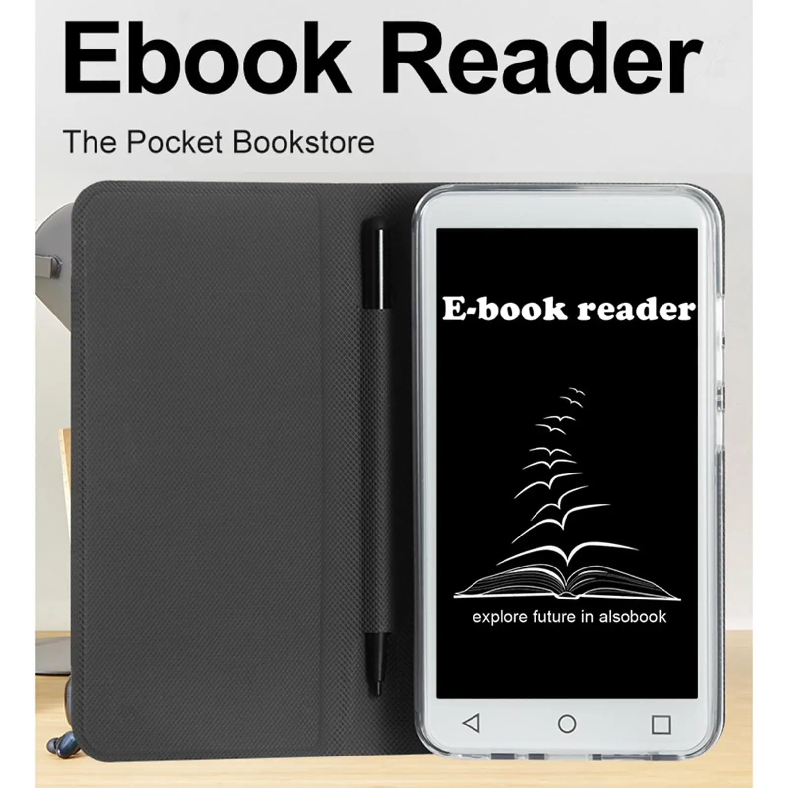 قارئ الكتب الإلكترونية مقاس 5 بوصات مع مكبر صوت مدمج وكاميرا 5 متر للتعلم اللامنهجي وقارئ PDF الصوتي والفيديو المحمول