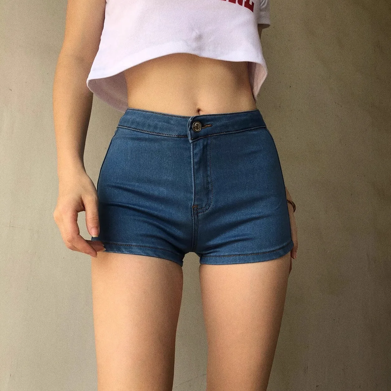 

Джинсовые шорты с высокой талией для женщин, летние, новые, модные, повседневные, из денима, для молодых женщин, Китай