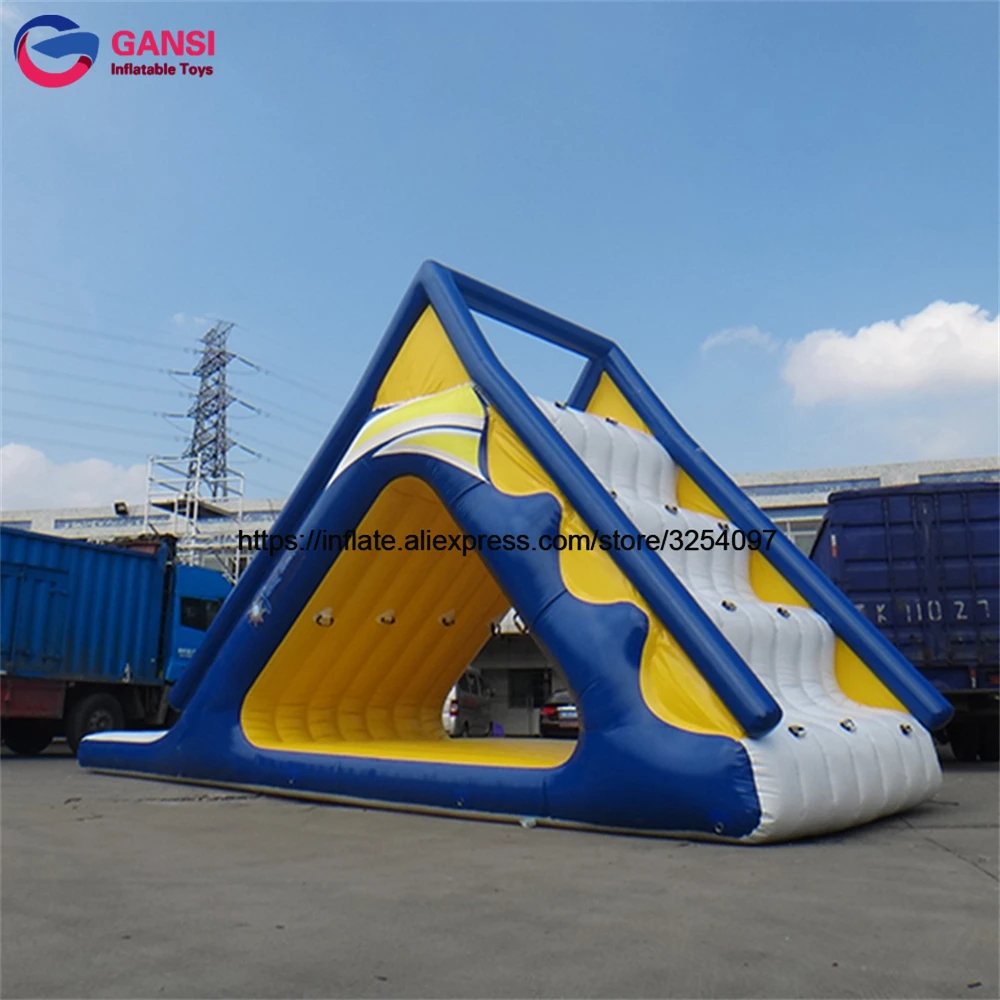 Aqua Fun Park Amusement Triangle Inflatable Float Water Park Slide For Open Sea Lake