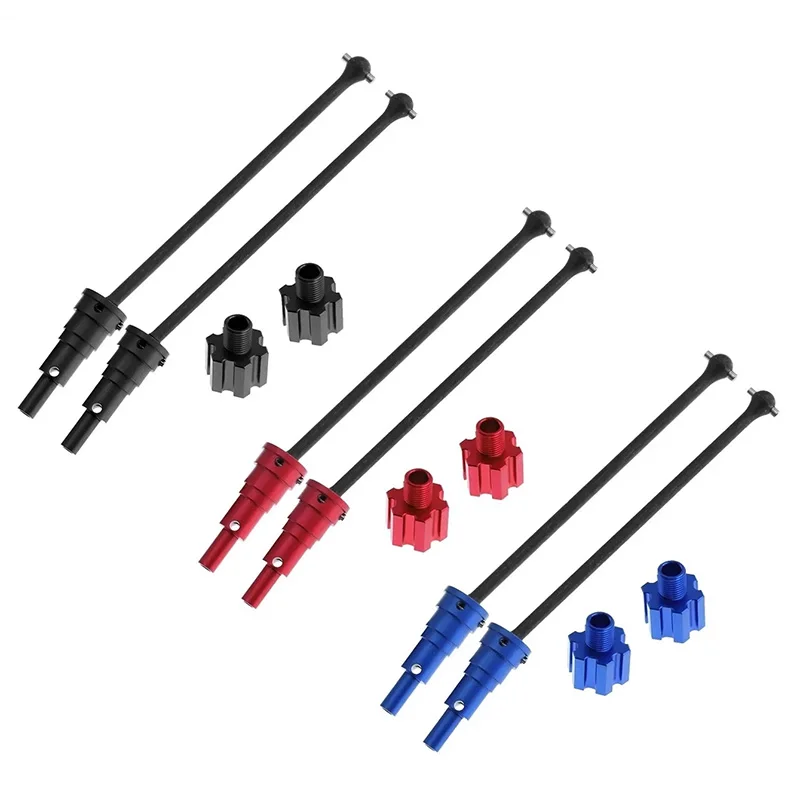 

2pcs Metal 10mm Extended Drive Shaft CVD Driveshaft with Splined Wheel Hex for 1/5 Traxxas X-MAXX XMAXX RC Car Upgrade Parts