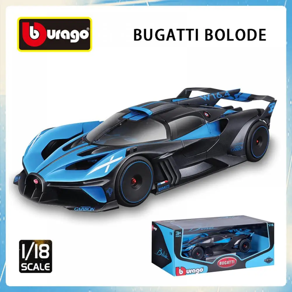 

Bburago 1:18 Bugatti Bolide Yellow / Blue Sports Car Static Simaulation Die Cast Vehicles Collectible Model Car Toys Adult Gift