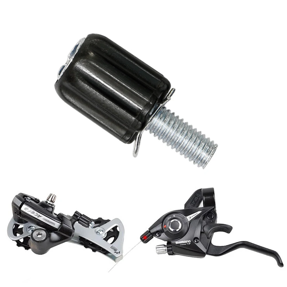 Bicycle Gear Cable Barrel Adjuster Screw M5 Threaded Downtube Derailleur Bolt Steel+ABS 26x12mm Bike Replacement Parts