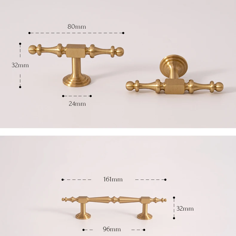 Brushed brass European cabinet handle product image 25