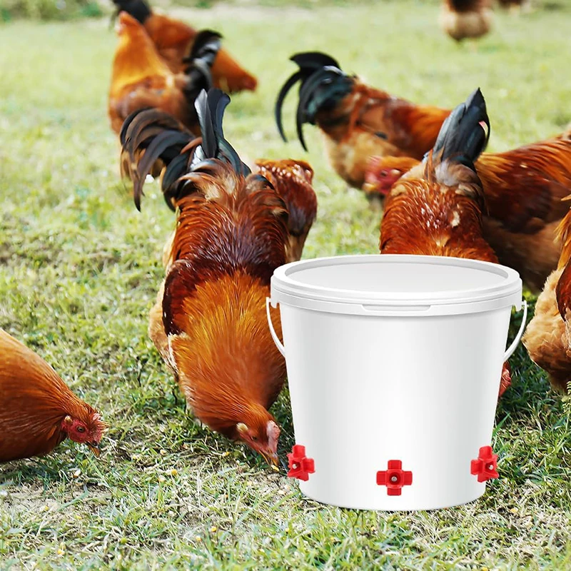 6/15/40 قطعة حلمات سقي الدجاج الأفقية مع لقم الثقب، نظام سقي الدواجن المقاوم للتسرب لحظيرة الدجاج #6