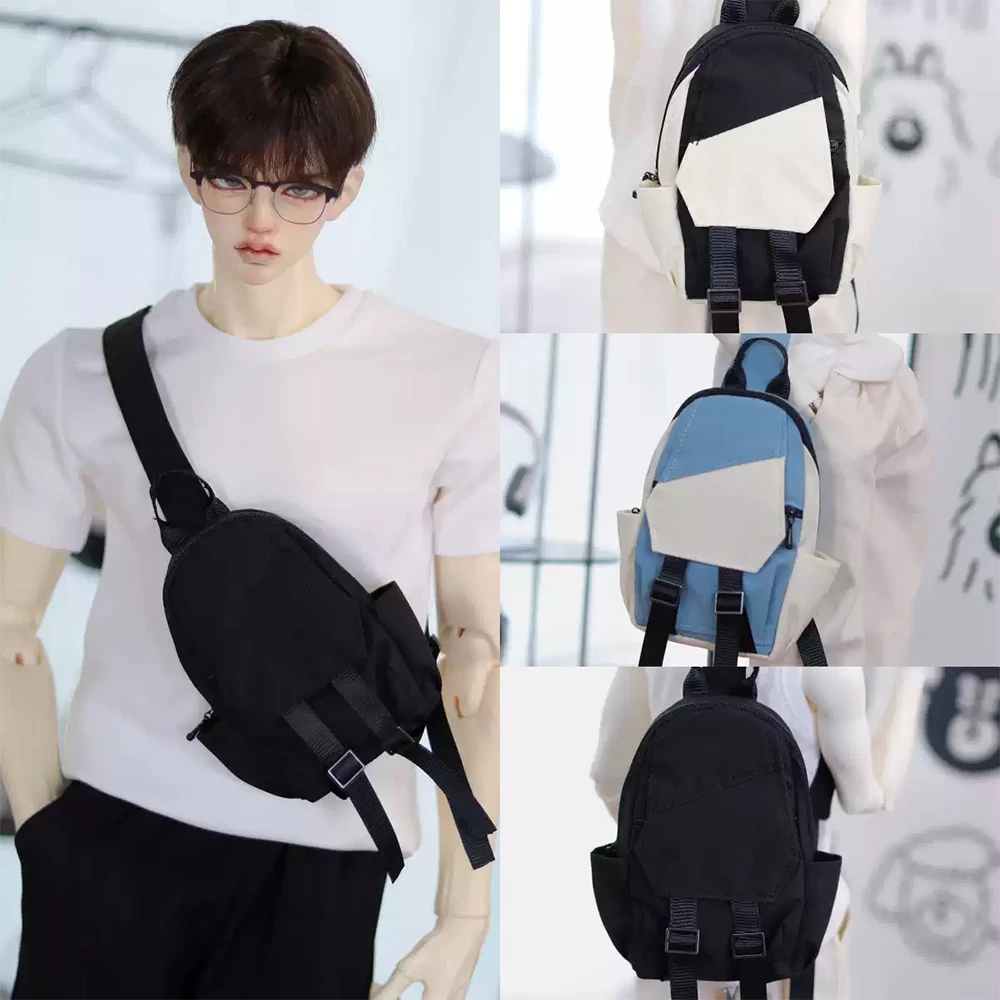 D09-P798 children handmade toy 1/4 dfh uncle ID75 DZ75 BJD/SD Doll accessories Color blocked crossbody bag 1pcs