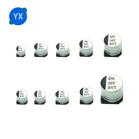 20PCS SMD Electrolytic Capacitor 6.3v 10v 16v 25v 35V 50V 0.1 1 2.2 3.3 4.7UF 10UF 22UF 33UF 47UF100UF 220UF 330UF 470UF 1000UF