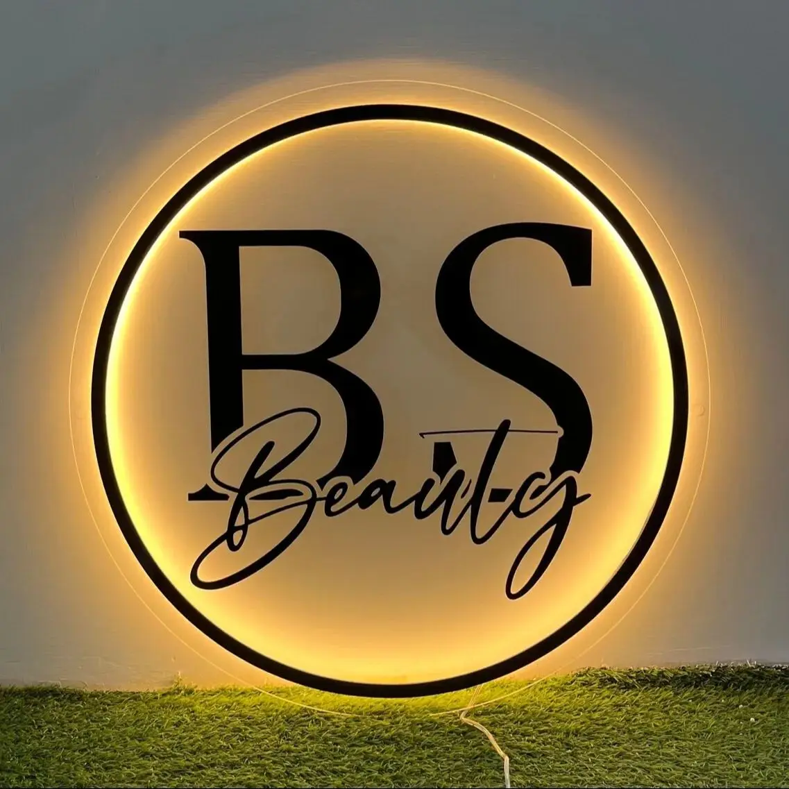 

Custom Backlit Acrylic Sign Welcome Sign LED Business Sign Salon Spa Decor Sign Wall Decor Personalized Round LED Logo Sign